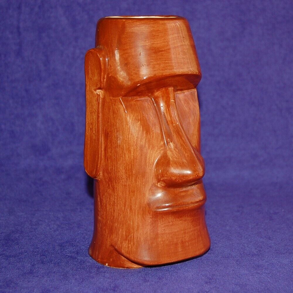 Vintage And Scarce Leilani Luau In Fresno, Ca Moai Easter Island Style Tiki Mug