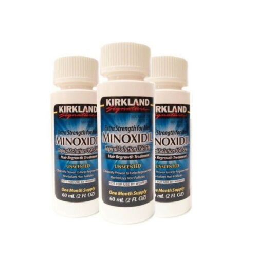 Kirkland Minoxidil 5% Extra Strength Men Hair Regrowth Solution 90 Days Supply