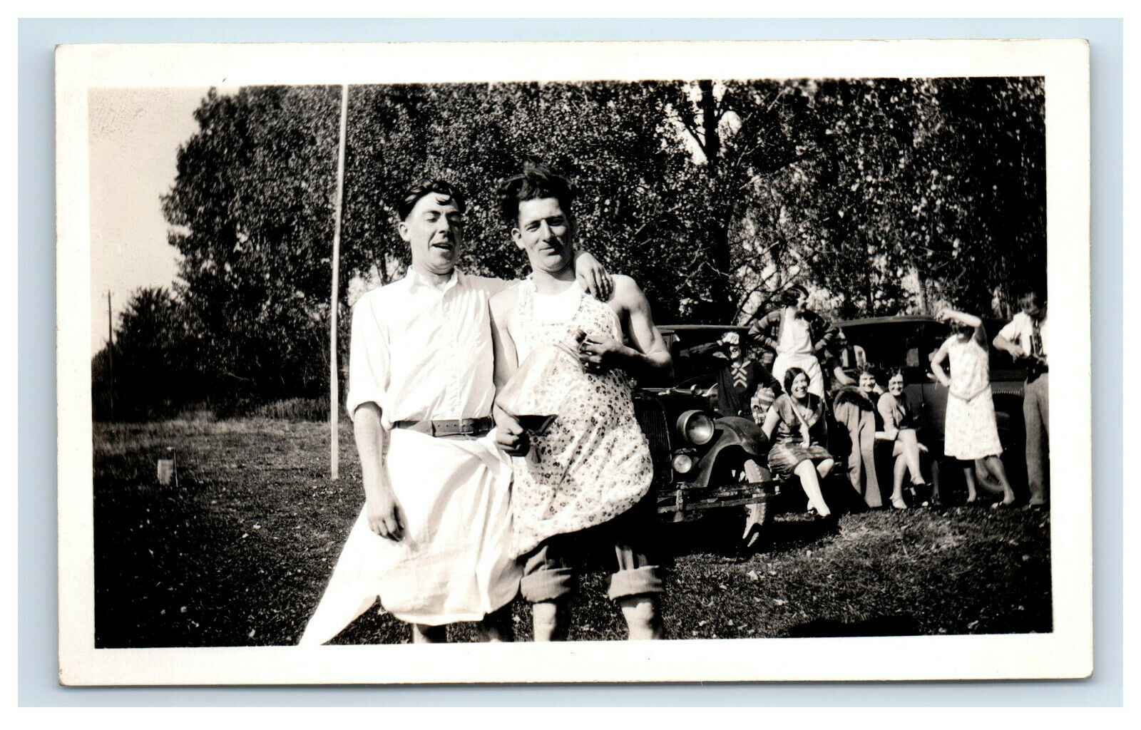 Vintage Photograph Men In Dresses Costumes Cross Dressing Gay Interest