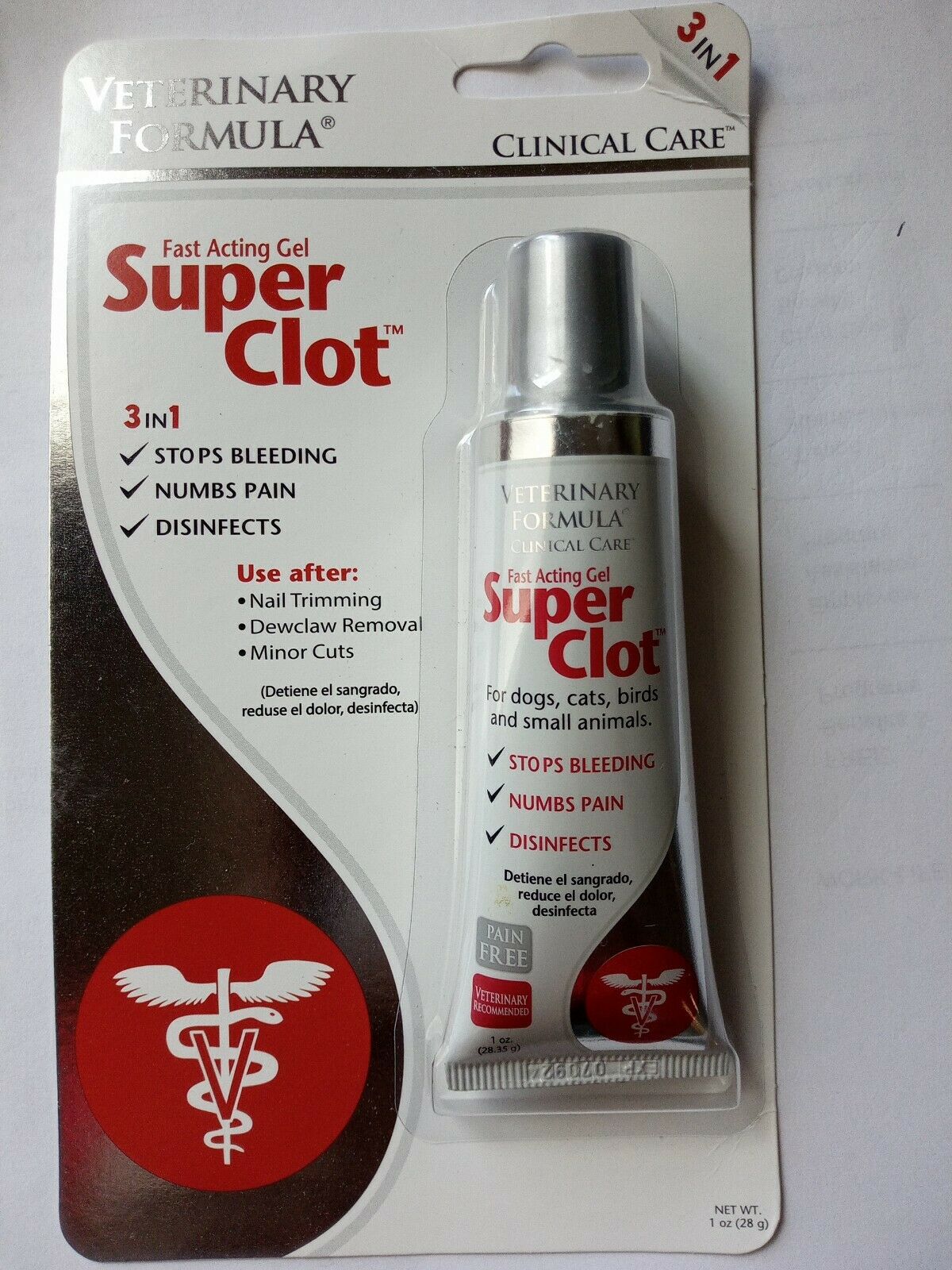 3 In 1 Fast Acting Gel Superior Clot Stop Bleeding First Aid Pet Dog, Cat, Birds