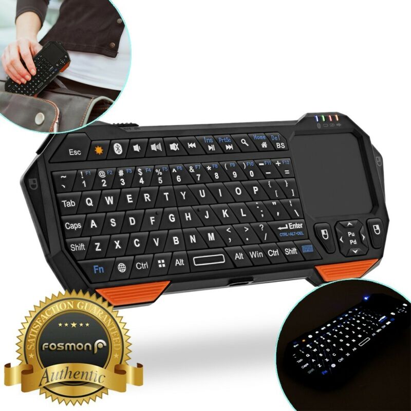 Fosmon 30ft Mini Wireless Bluetooth Keyboard Touchpad For Ios Android Windows