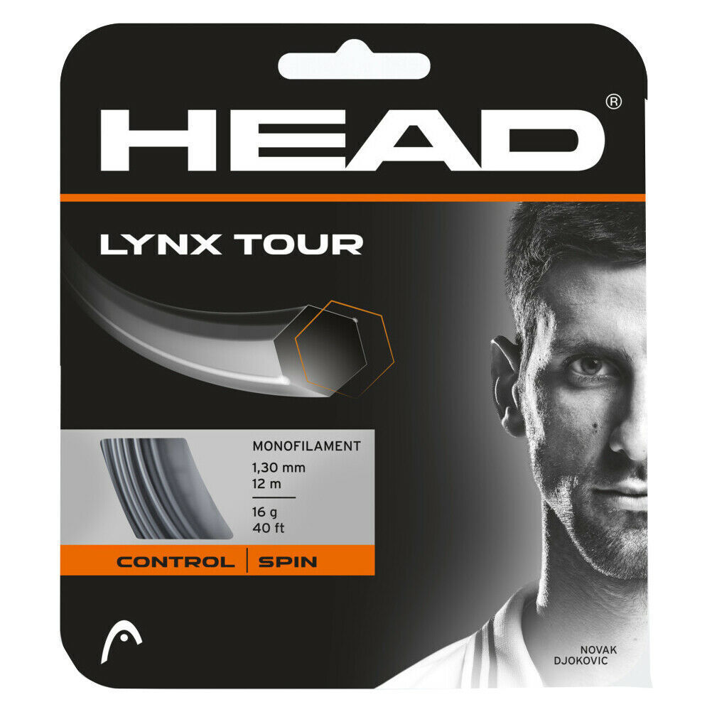 2 Sets: Head Lynx Tour 16 (1.30) Co-polyester Tennis String (gray)