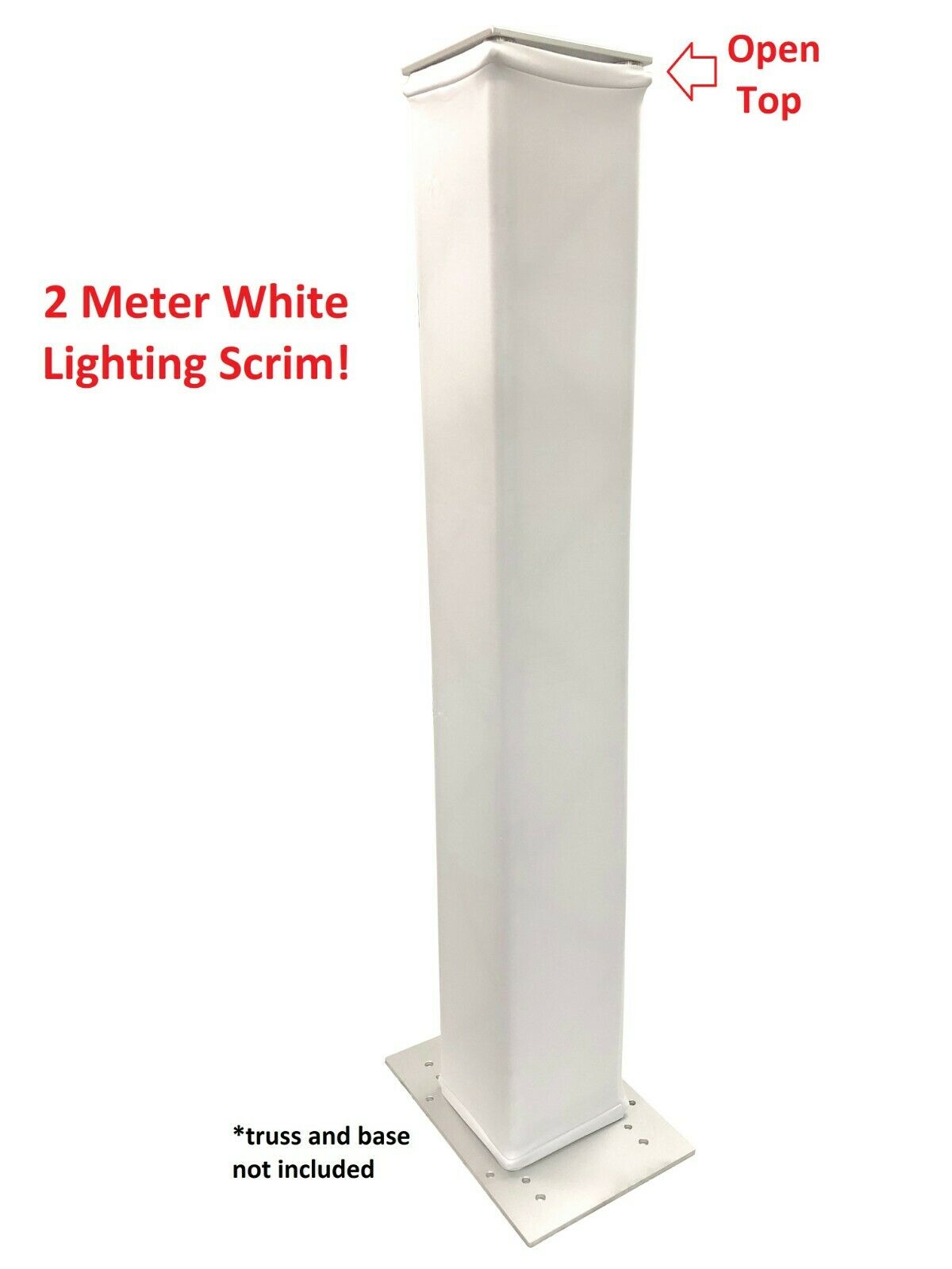 6 Foot White Totem/lighting Truss Stand Scrim Cover Sleeve Sock (6ft) Open Top