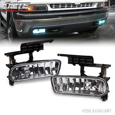 Fit For 00-06 Chevy Suburban/ Tahoe Clear Bumper Fog Lights Driving Lamps
