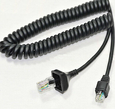 6 Pin To 8 Pin Replacement Microphone Cable Coiled Cord For Kenwood Mobile