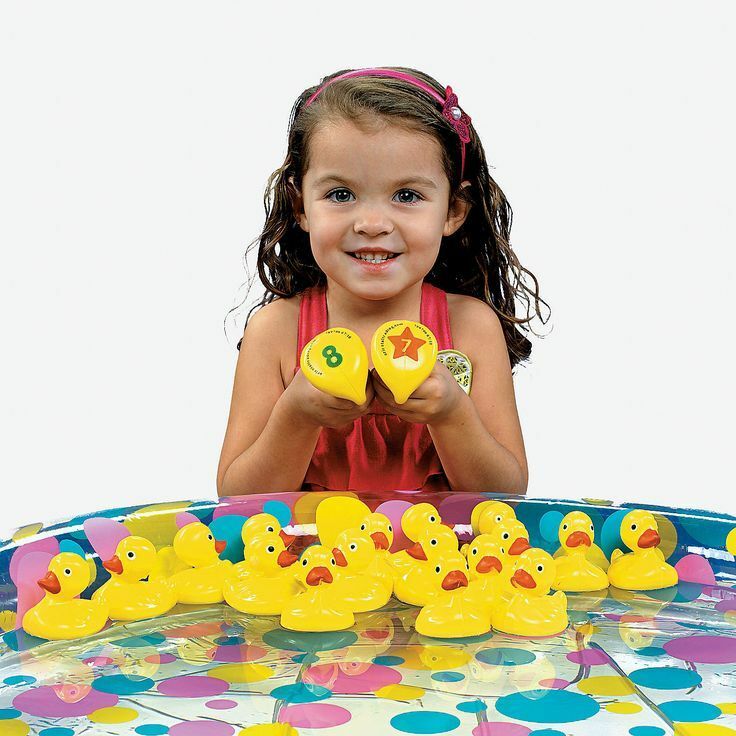 20 - Yellow Weighted Plastic Carnival Ducks For Matching Game - Birthday Party