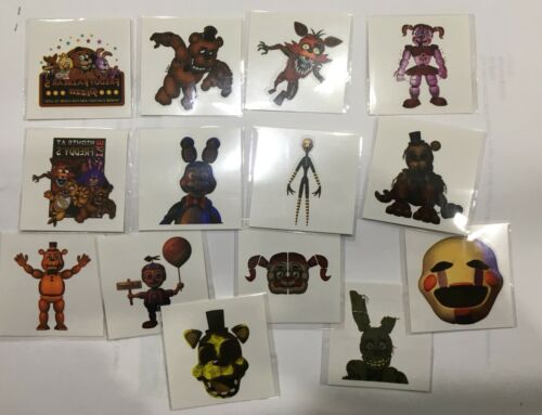 14 Five Nights At Freddy's Party Tattoos Favors Foxy Puppet Springtrap Fnaf