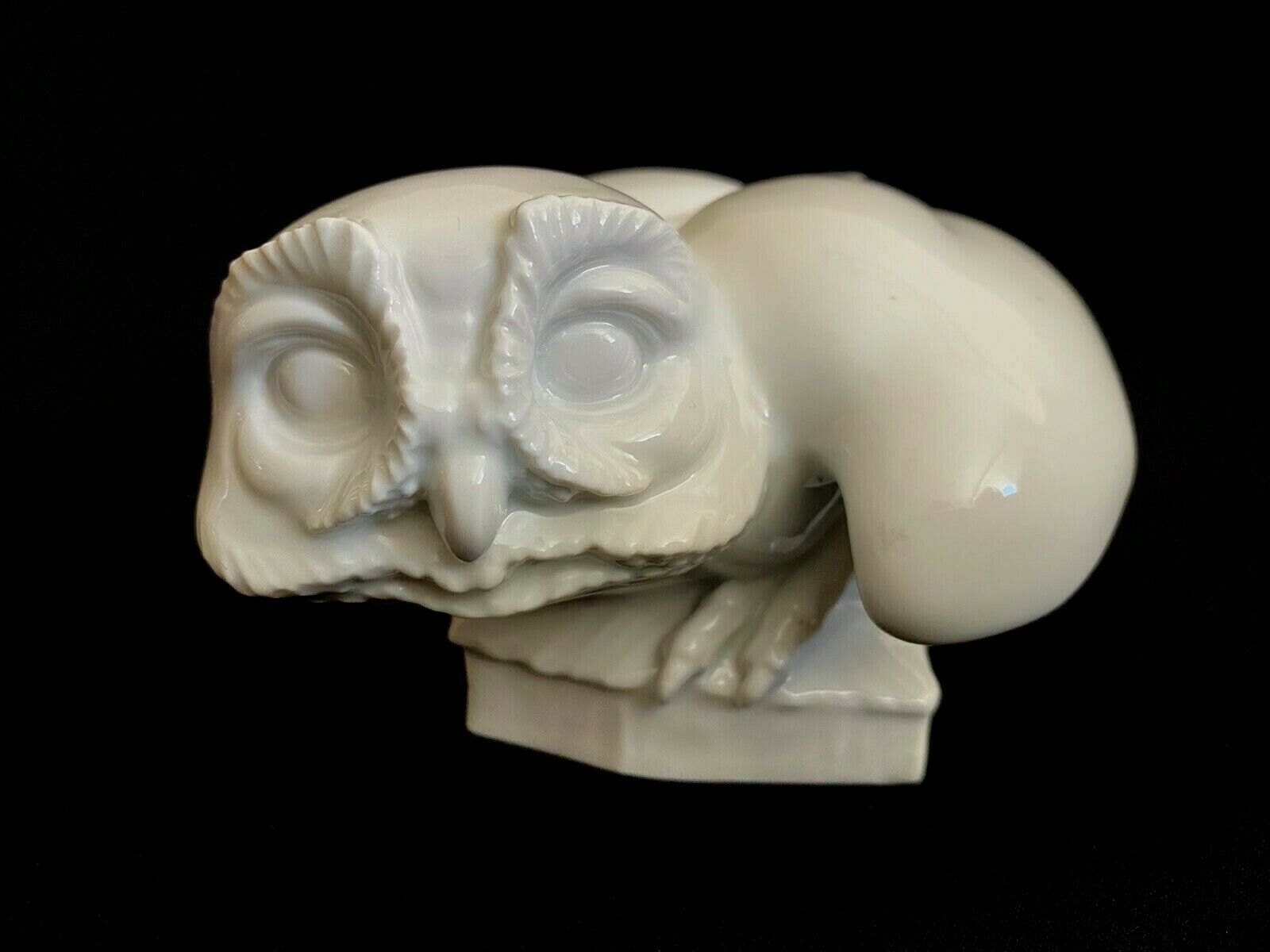 Antique Meissen Porcelain Rare Owl Figurine