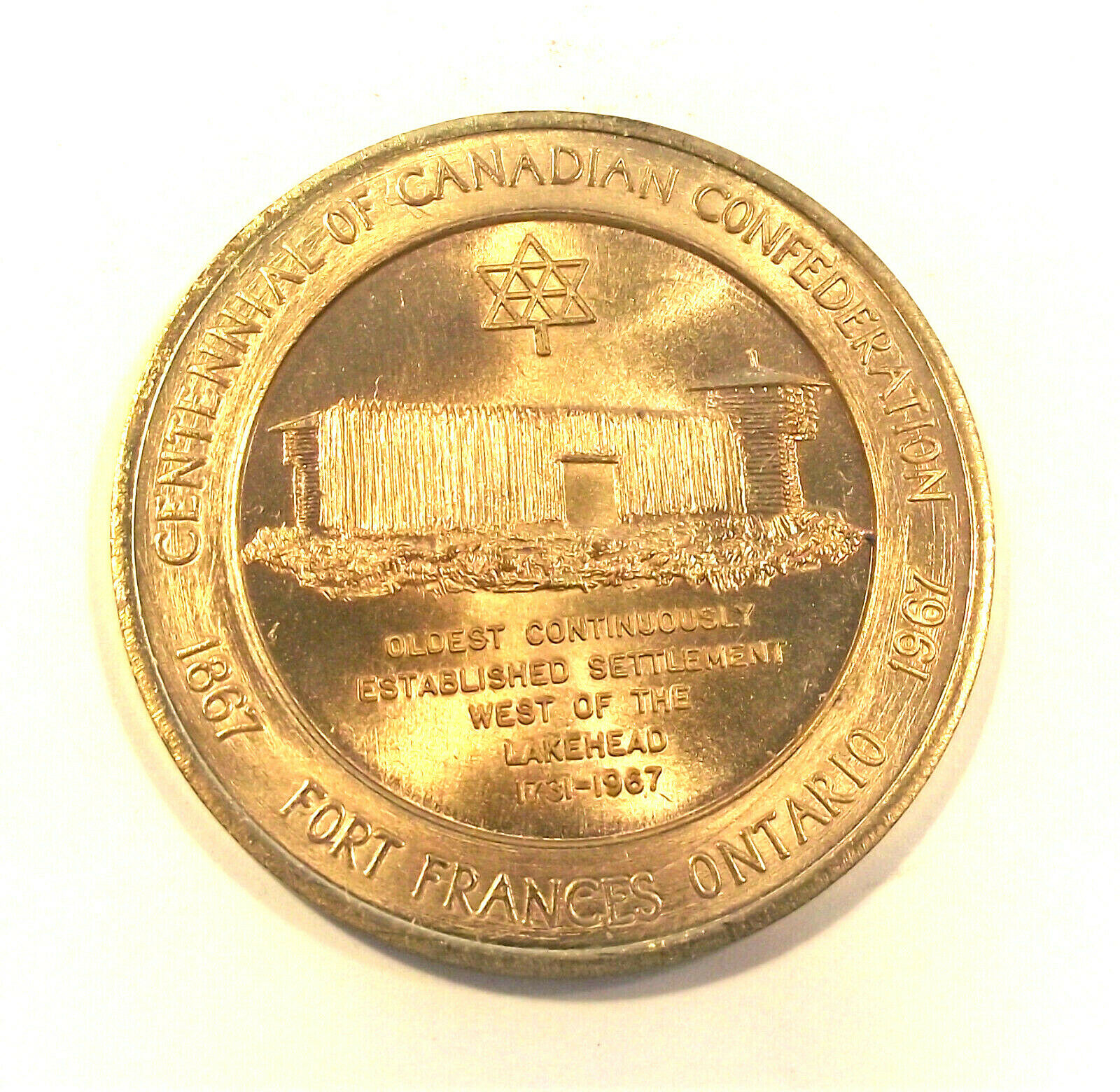 Fort Frances Ontario Canada 1867-1967 Centennial Trade Dollar Token (lot Ch08)