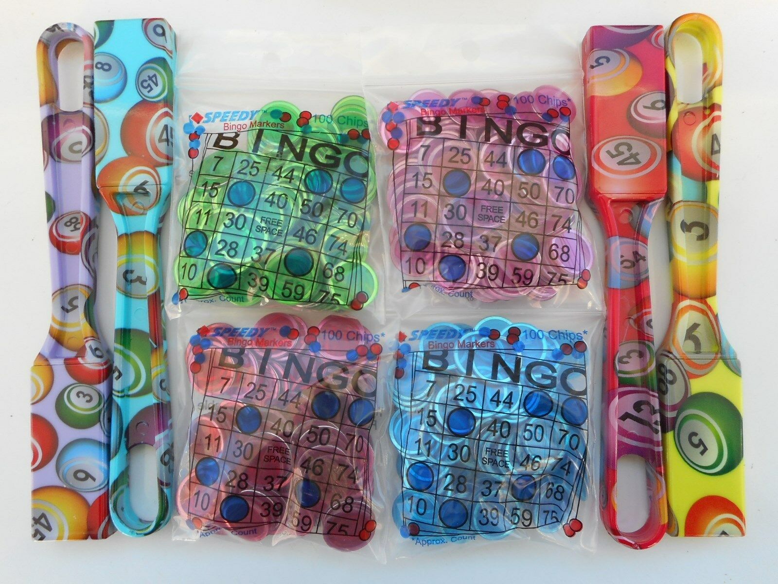 Bingo Designer Magnetic Wands Chips Sets Assorted Colors