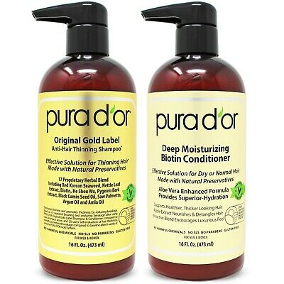 Pura D'or Dor Original Gold Label Anti-hair Thinning Shampoo & Conditioner Set