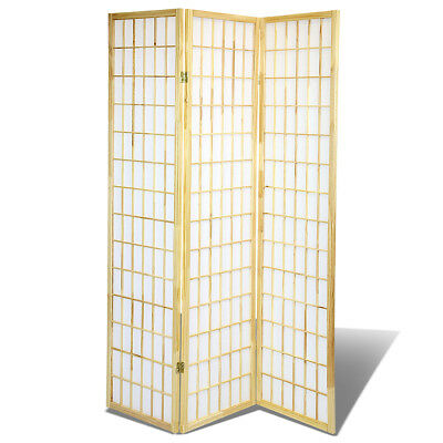 3 Panel Shoji Screem Room Divider/privacy Wall With Rice Paper Screen Natural