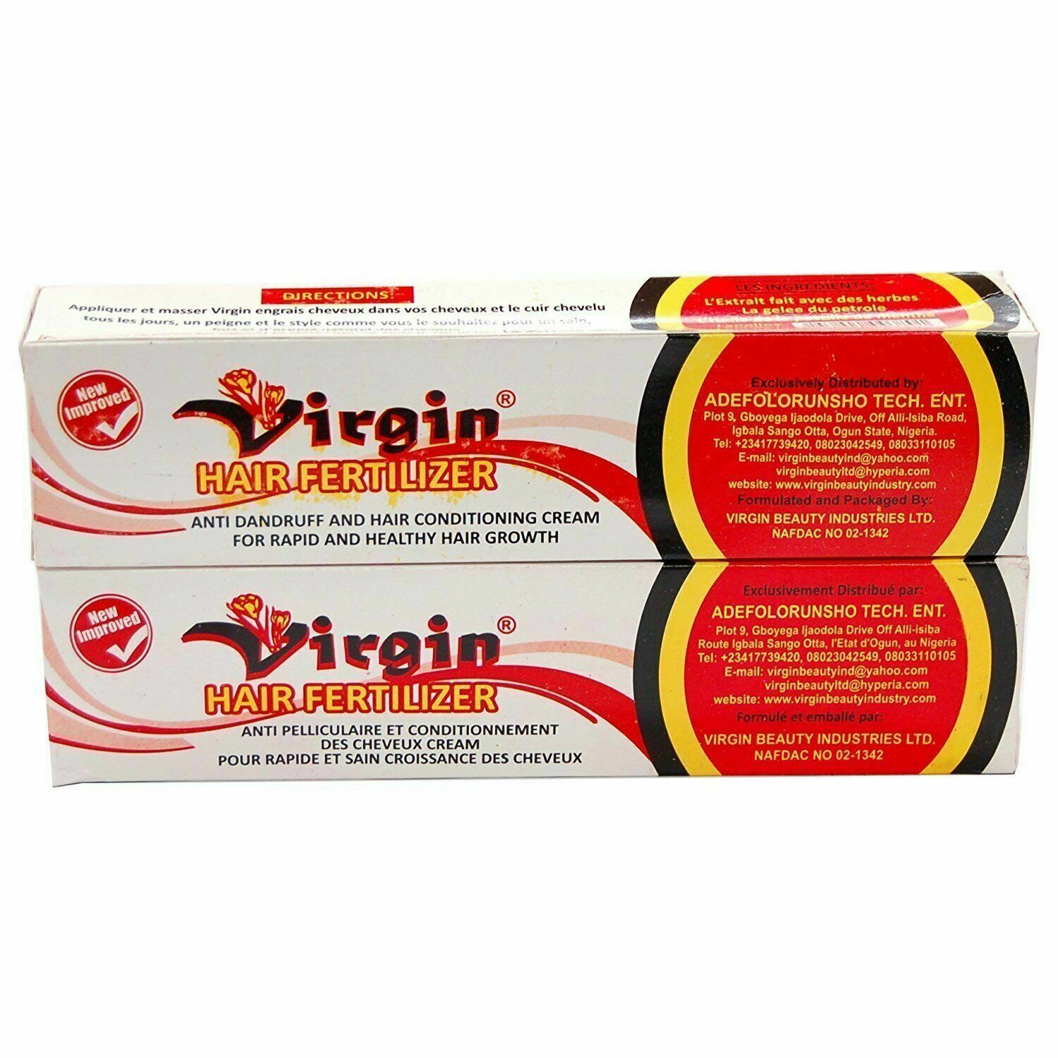 (pack Of 2) Virgin Hair Fertilizer Rapid Hair Growth 125g (4.5oz)