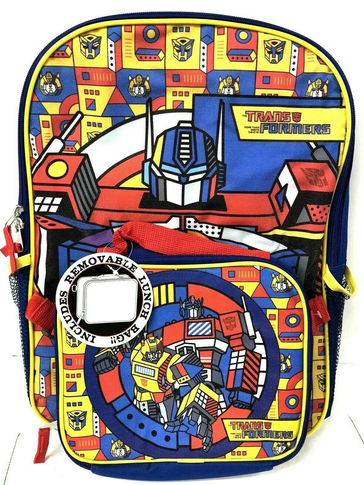 Transformers Backpack With Lunch Box - 2 Piece Set