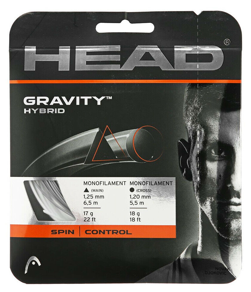 1 Set: Head Gravity Hybrid 17/18 Co-polyester Hybrid Tennis String