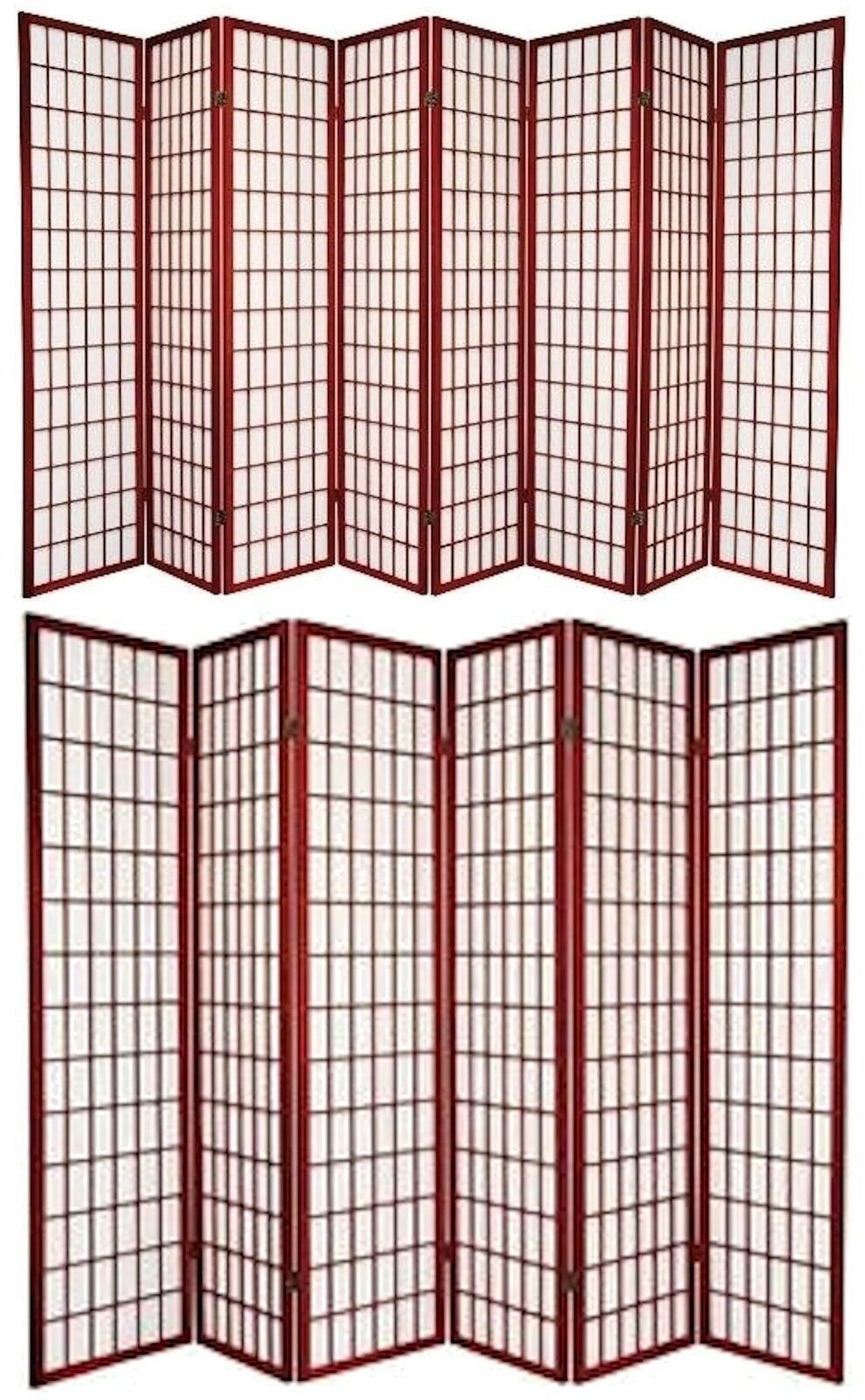 3,4,5,6,8, 10  Panel Oriental Style Shoji Screen Room Divider Cherry Color