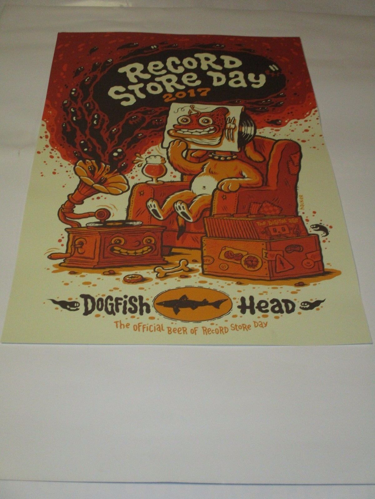 Record Store Day 2017 Dogfish Head Poster  Rare Promotional Only 21 X 14 Rsd New