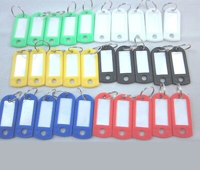 Lot Of New 300 100 50 Plastic Key Id Labels Tags With Name Cards Split Ring