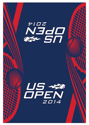New Us Open Men's Players Authentic On Court Towel Navy Red White 2014