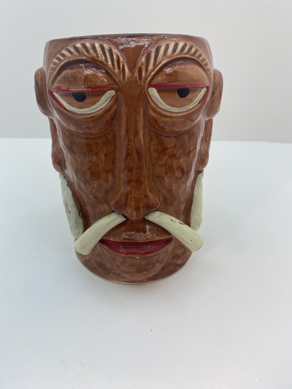 Vintage Mr Bali Hai Cannibal Tiki Mug Omc Otagiri San Diego Headhunter No Lid