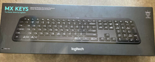 Logitech - Mx Keys Advanced Wireless Illuminated Keyboard - Black