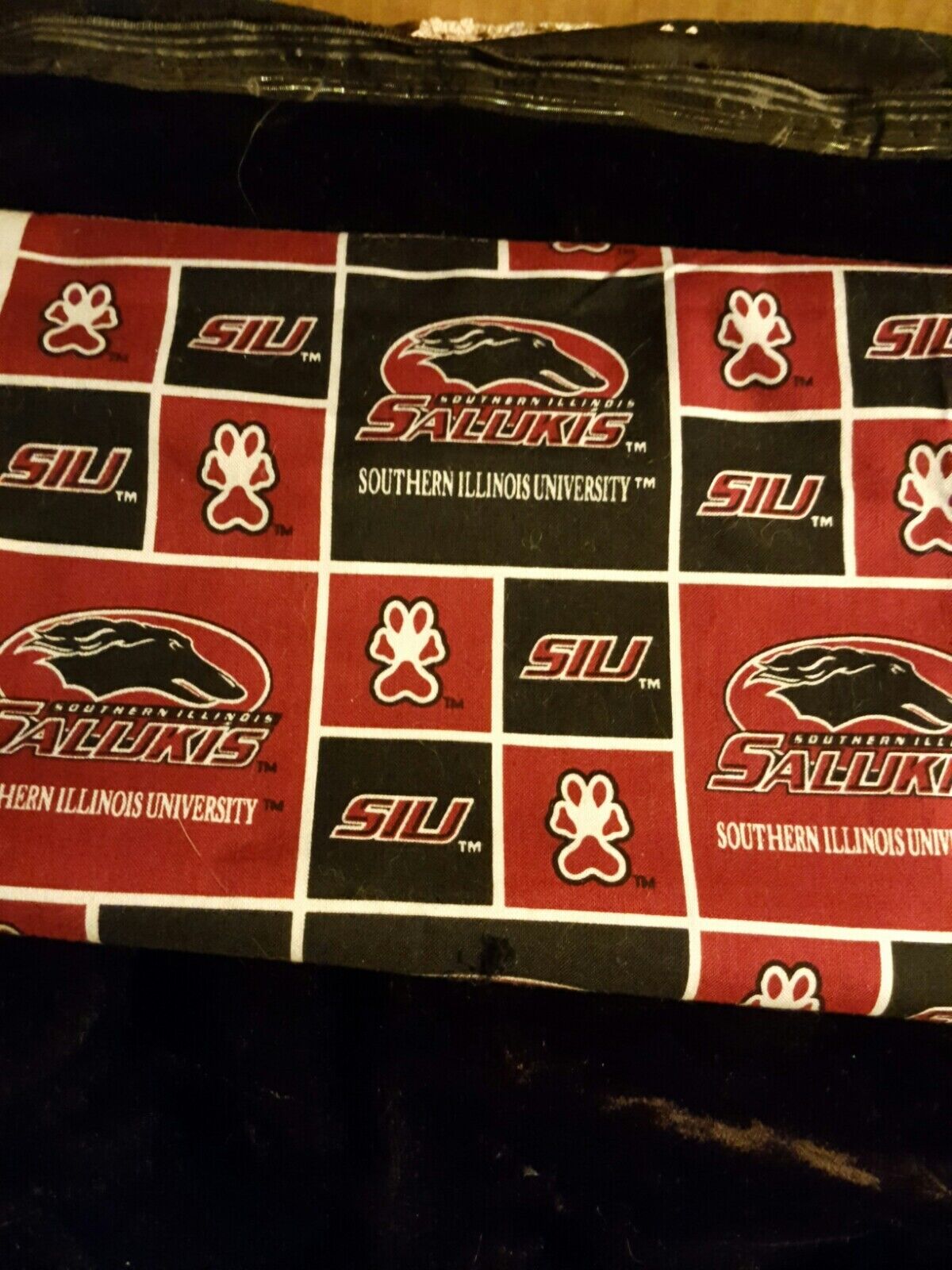 Siu Carbondale  Salukis Fabric,approx 3/4 Yd.