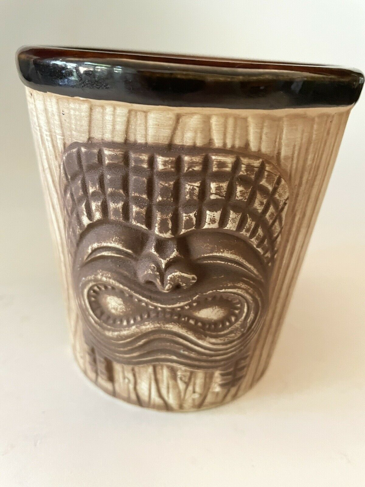 Islander Stockton California Tiki 3 Faced Cup Rum Bucket Mug Excellent Condition
