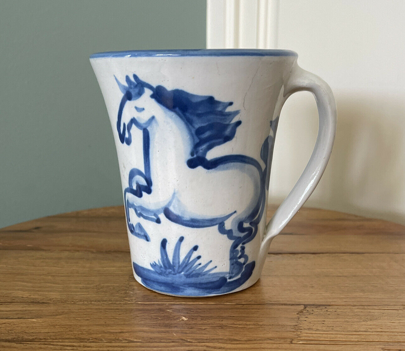 M.a. Hadley Pottery Glazed Horse Whoa! Coffee Cup