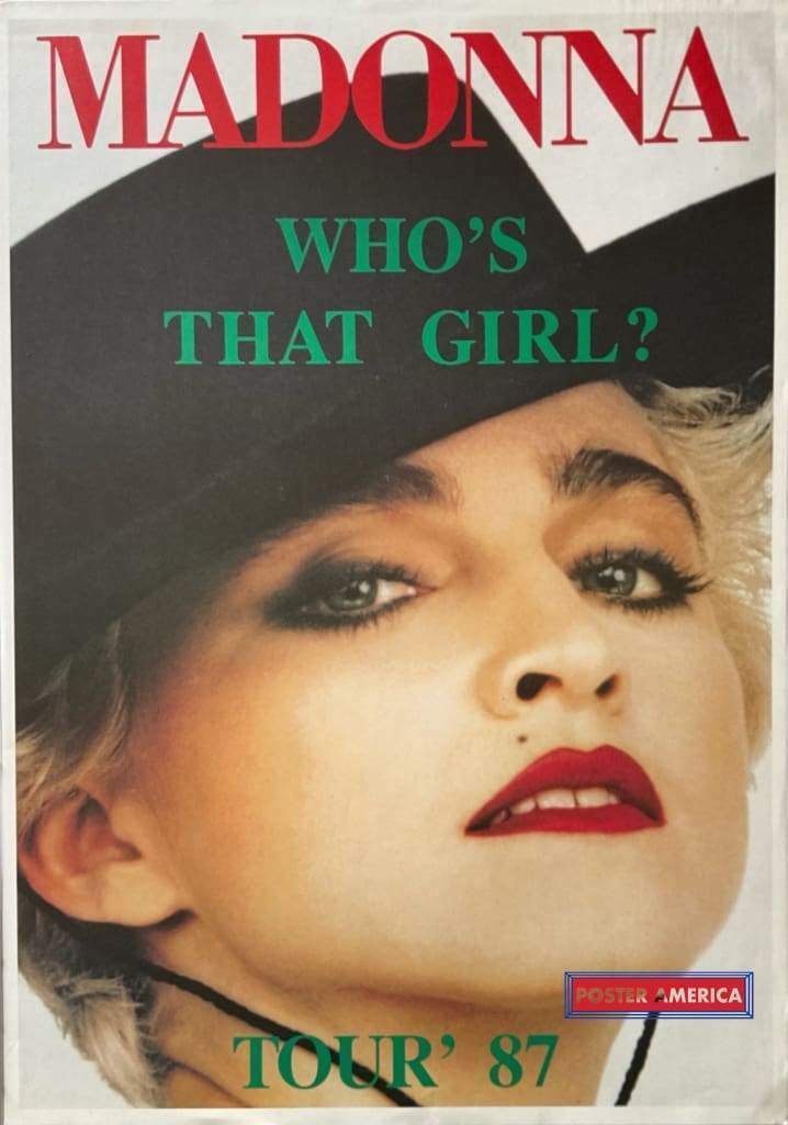 Madonna Who’s That Girl Tour ‘87 U.k. Import Poster 24 X 34