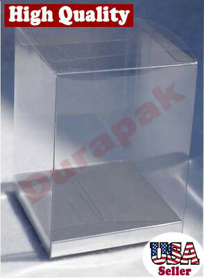 24~ 5x5x7" Clear Pvc Boxes W/ Silver Card Fragrance Perfume Toy Gift Packaging