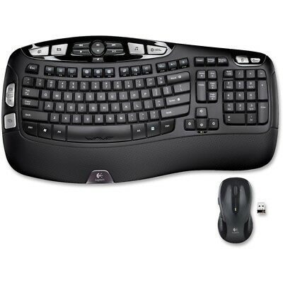 Logitech - Mk550 Wireless Wave Keyboard And Mouse - Black