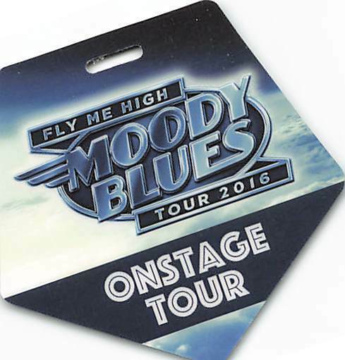 Moody Blues Backstage Pass 2016 Onstage Tour Laminate Variant