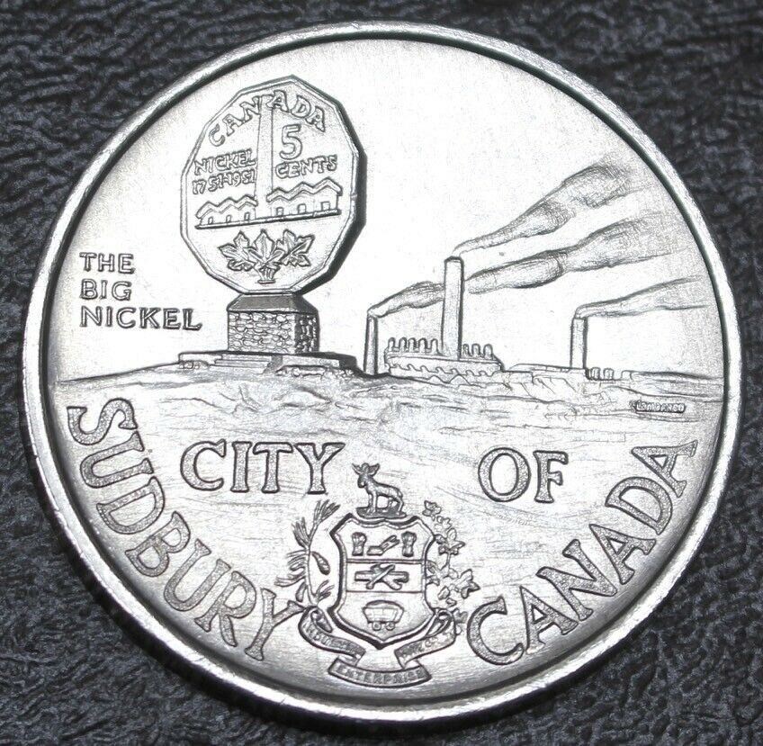 City Of Sudbury Canada ‘the Big Nickel’ Aluminum Token - Laurentian University