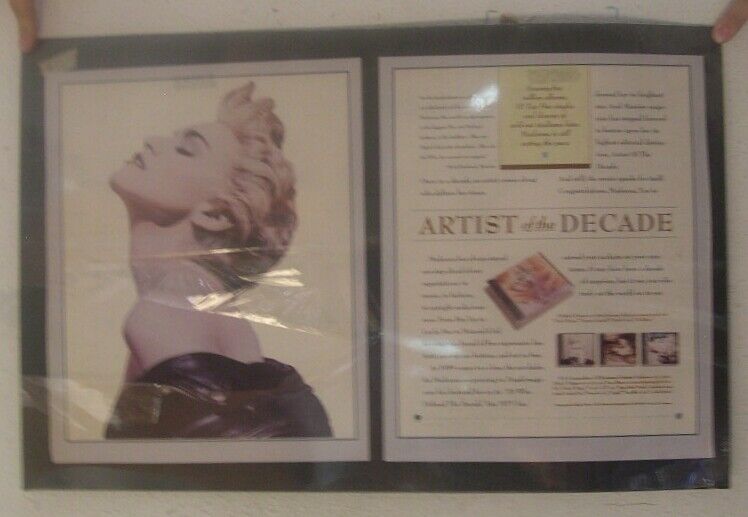 Madonna Poster Trade Ad Artist Of The Decade Like A Prayer