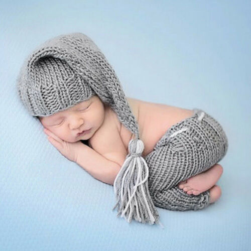 Newborn Baby Girls Boys Cute Crochet Knit Costume Photo Photography Prop Outfits