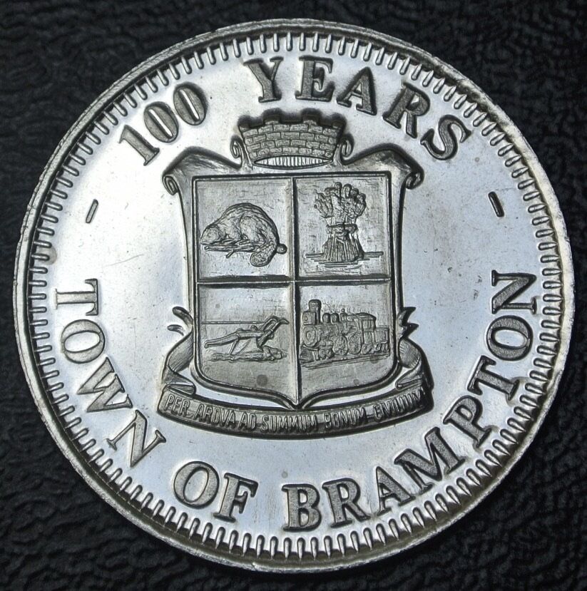 1973 Town Of Brampton 100 Years - Centennial Dollar - Nice