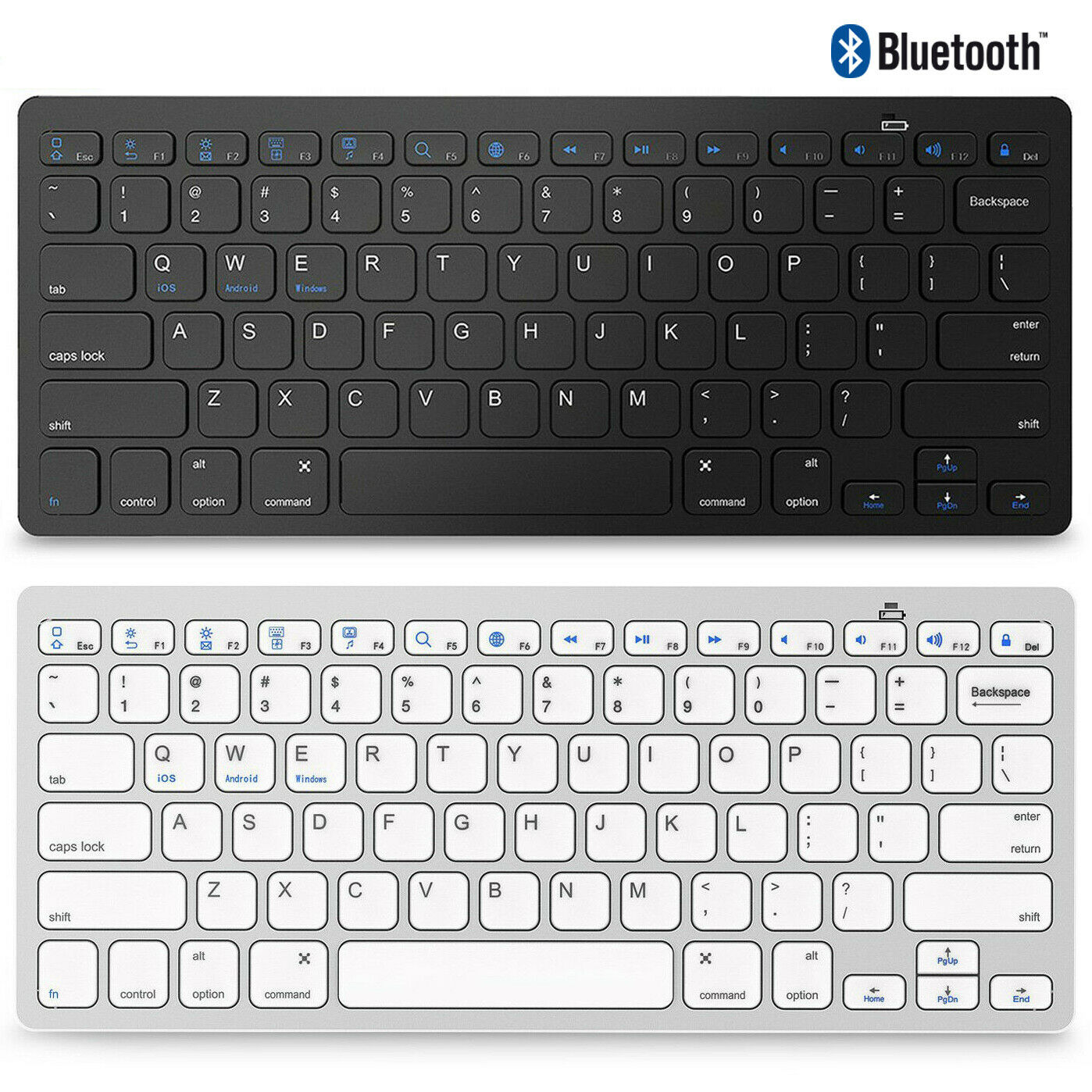 Wireless Bluetooth Keyboard For Ios Android Windows Mac Os Pc Tablet Smartphone