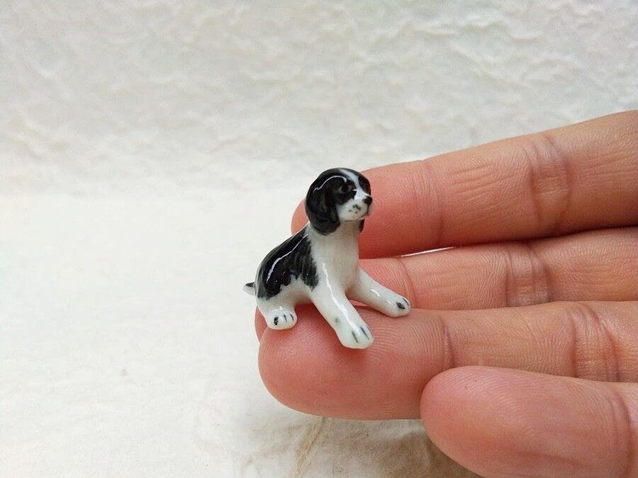 Miniature Tiny Saluki Dog Animal Ceramic Figurine Statue Collectible Decor Gift