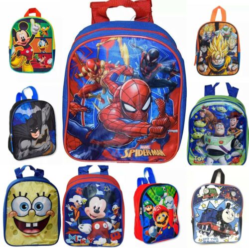 Little Boys Toddler 10" Prek School Backpack Cartoon Book Bag