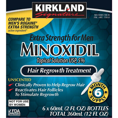 Exp 11/2022 Kirkland Minoxidil 5% Men Hair Regrowth 6 Month (1 Box)