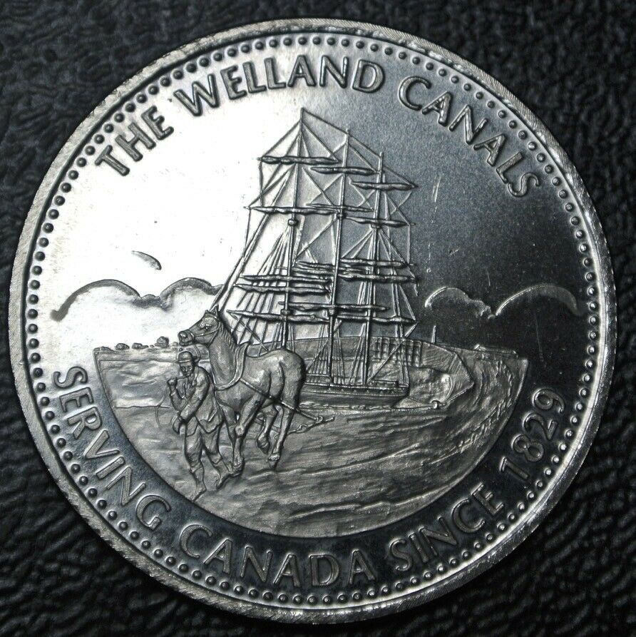 1981 St. Catharines, Ont Trade Dollar - The Welland Canals Serving Canada 1829