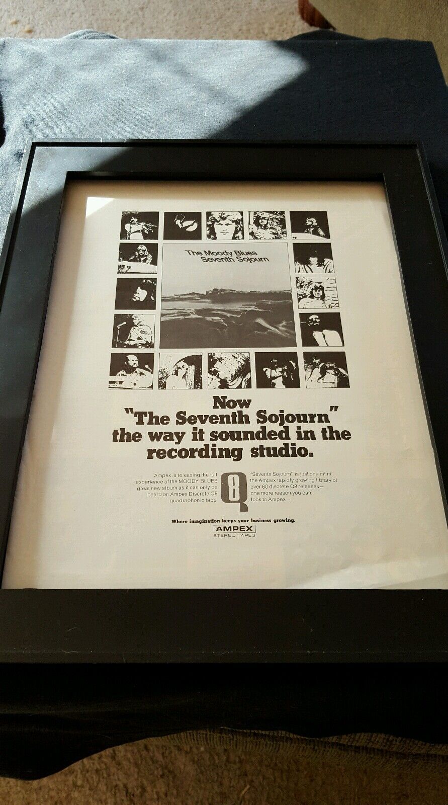 The Moody Blues Seventh Sojourn Rare Original Promo Poster Ad Framed!