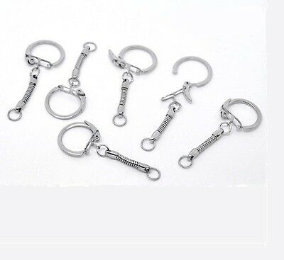 Lot Of 200 100 50 25 Key Chains ~snake Chain W/ Snap End + Jump Ring Wholesale