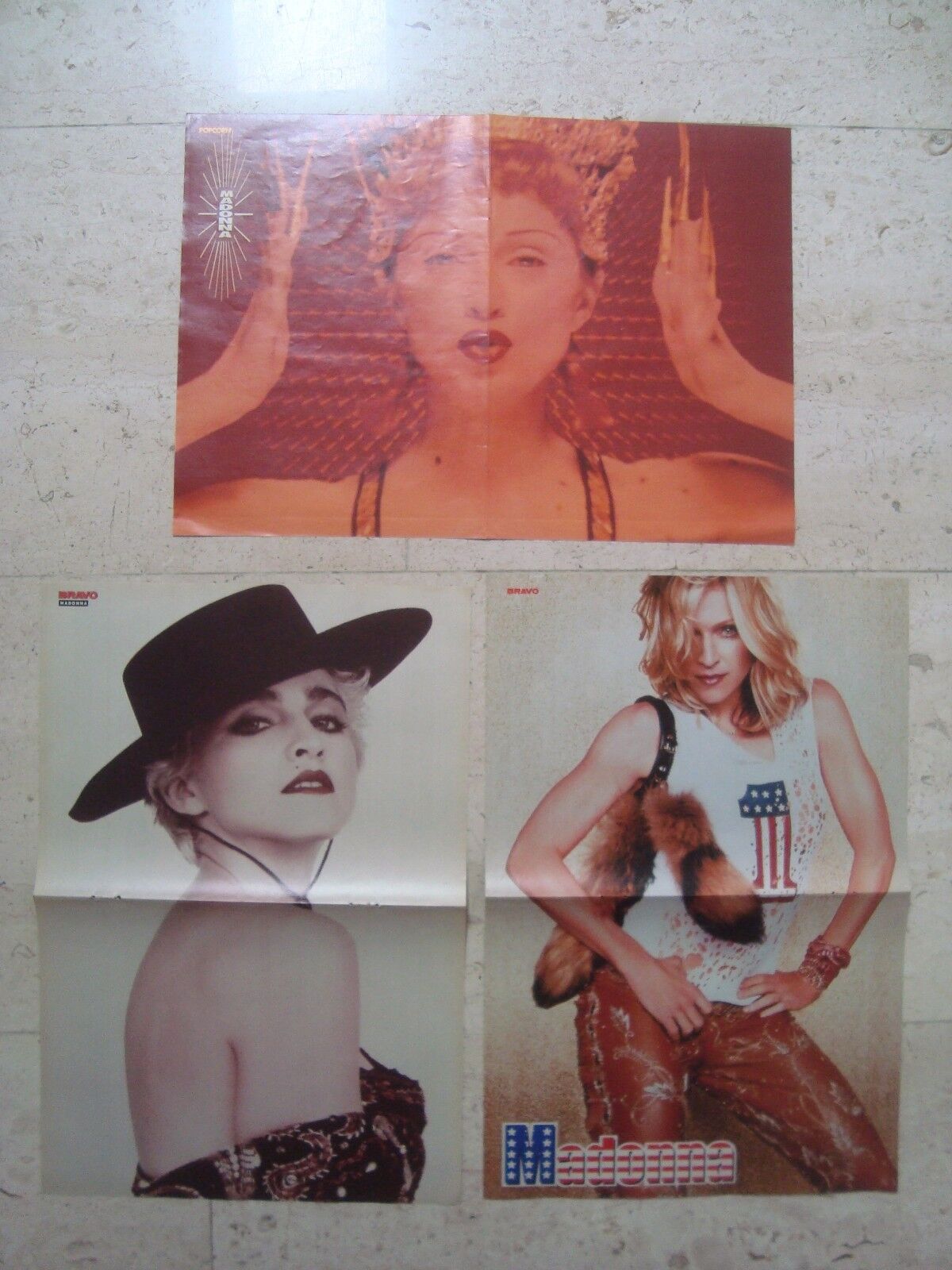 3 Fantastic Madonna Magazine Poster Centerfold Lot #4